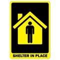 Signmission Public Sign, Shelter In Place, 10in X 7in Peel And Stick Wall Graphic, 7" W, 10" L, Shelter In Place OS-NS-RD-710-25544